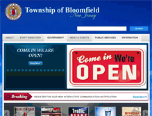 Tablet Screenshot of bloomfieldtwpnj.com